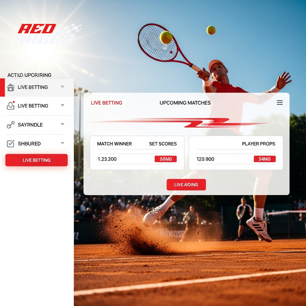 Giocatore di Tennis in azione